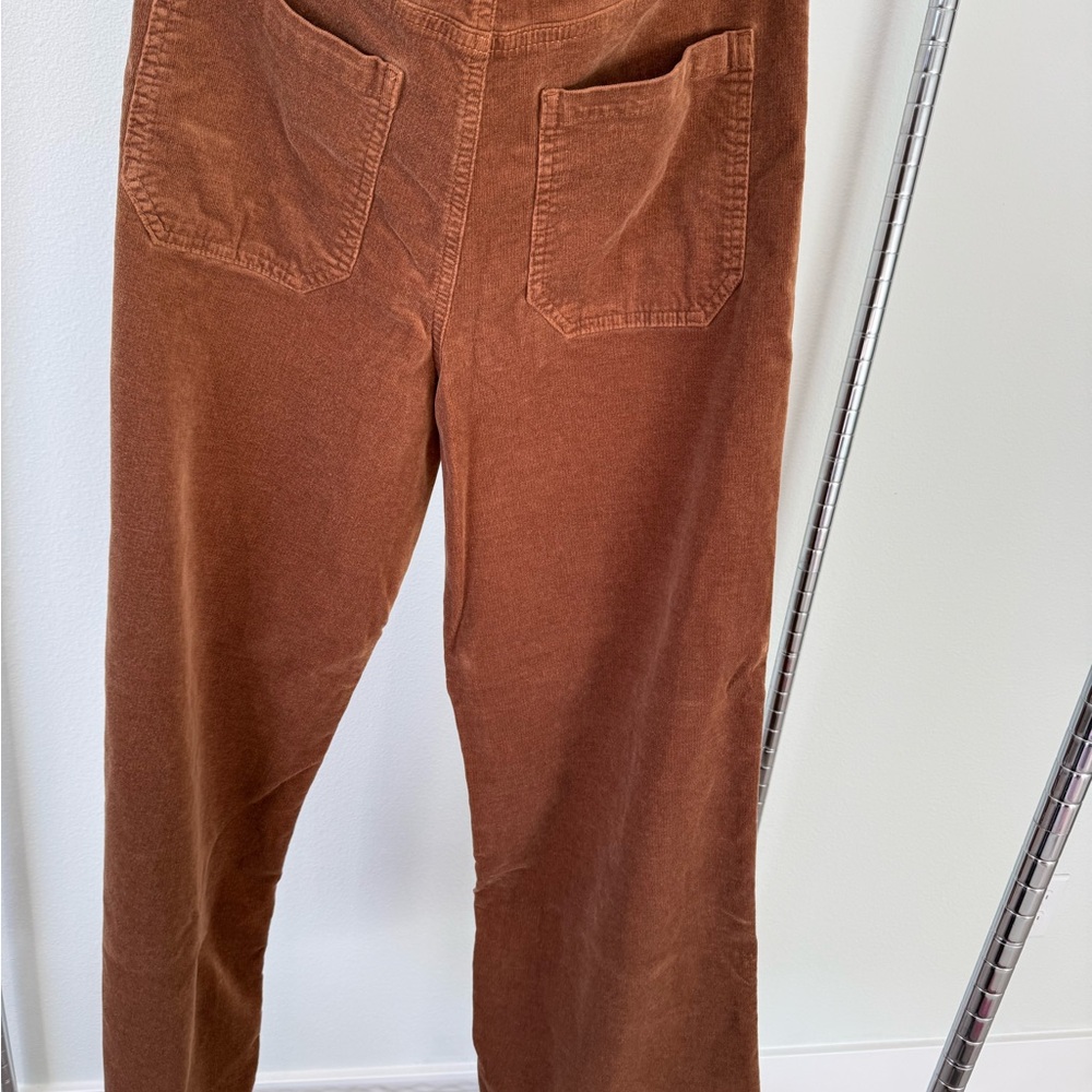 FRAME Le Slim Palazzo Patch Pocket High Waist Wide Leg Corduroy Jeans - Picture 5 of 9